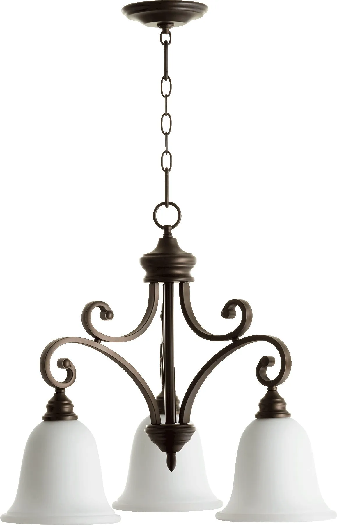 Quorum Bryant 6354-3-186 Nook - Oiled Bronze W/ Satin Opal