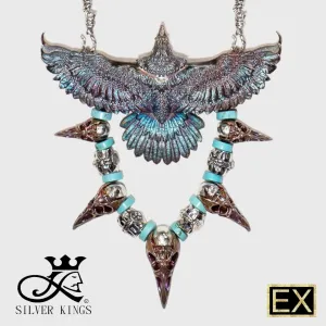 Rainbow Crow Necklace Set & Bracelet