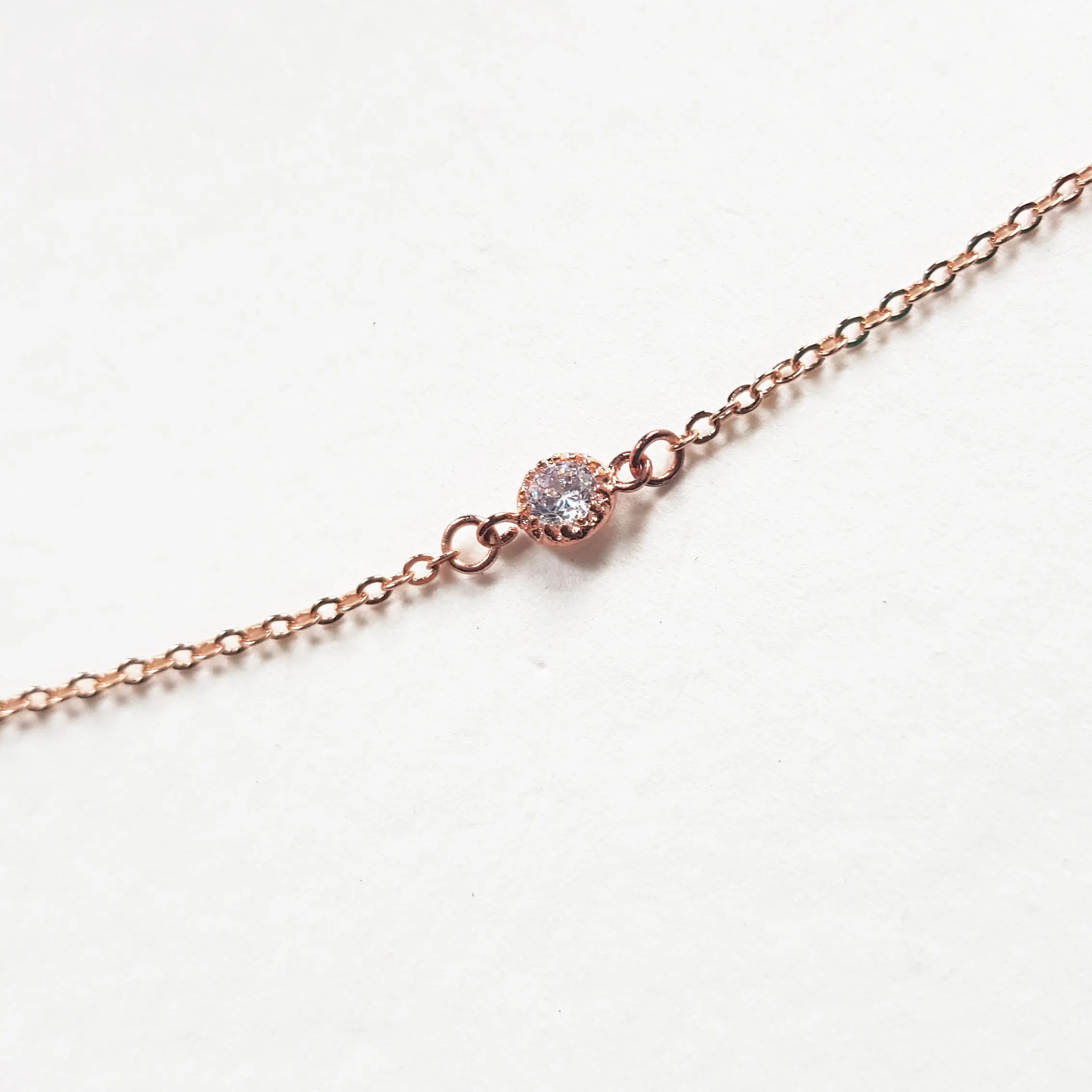 Rose gold bridal back necklace for low back wedding dress