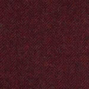 Rose Red Herringbone Coral Tweed All Wool
