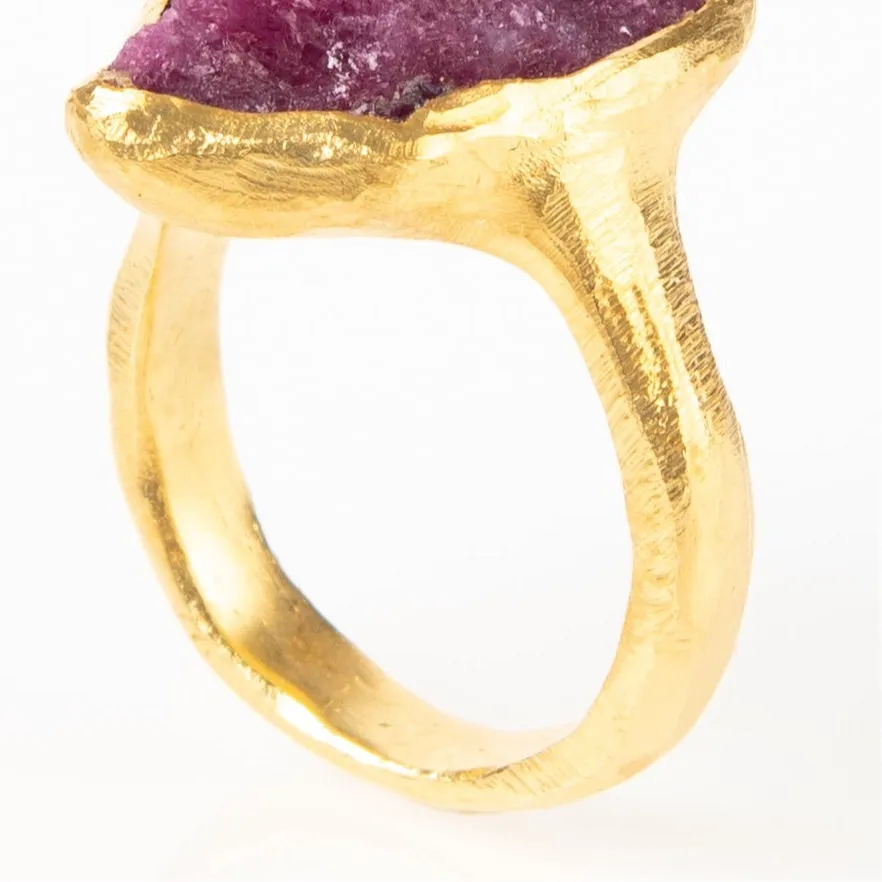 Rough Ruby Ring