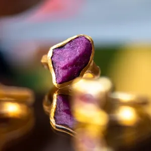 Rough Ruby Ring