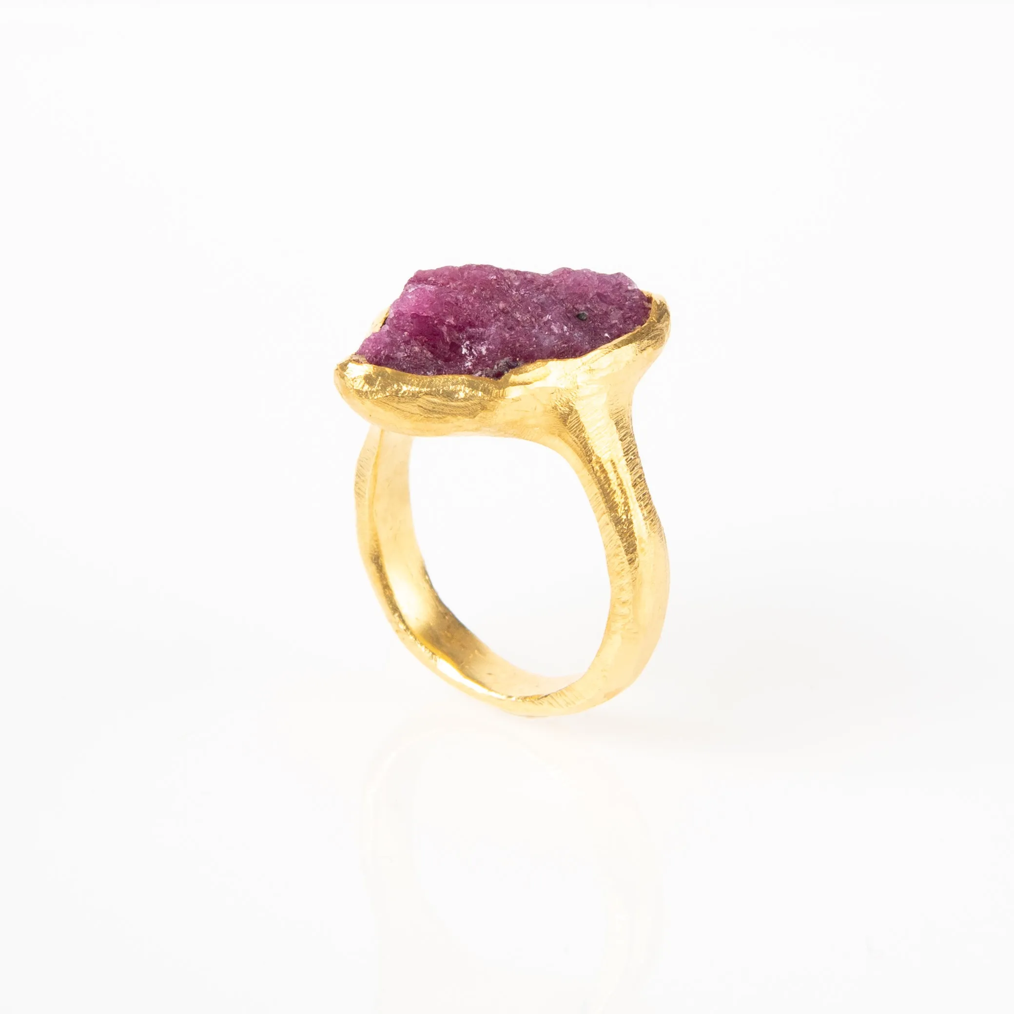 Rough Ruby Ring
