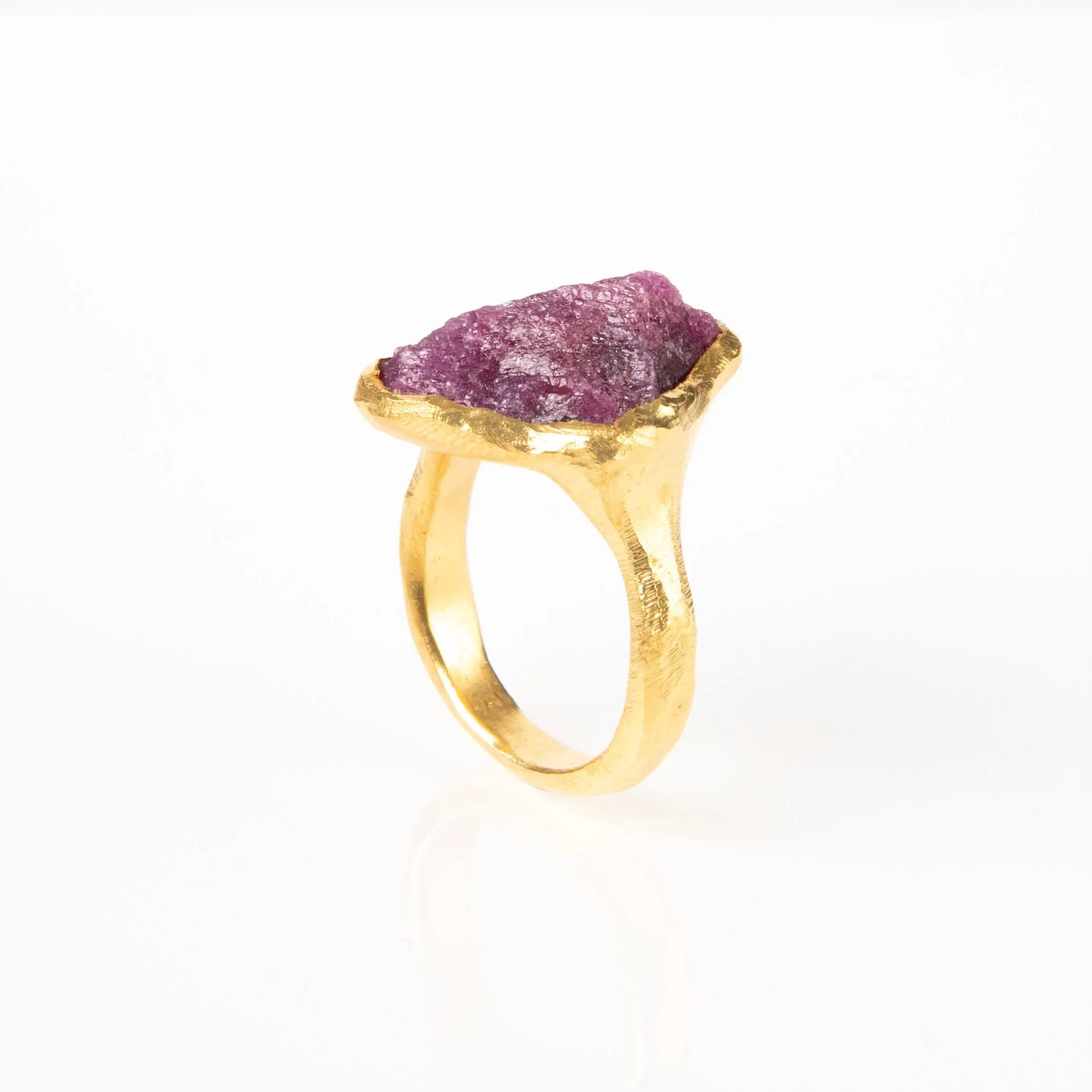 Rough Ruby Ring