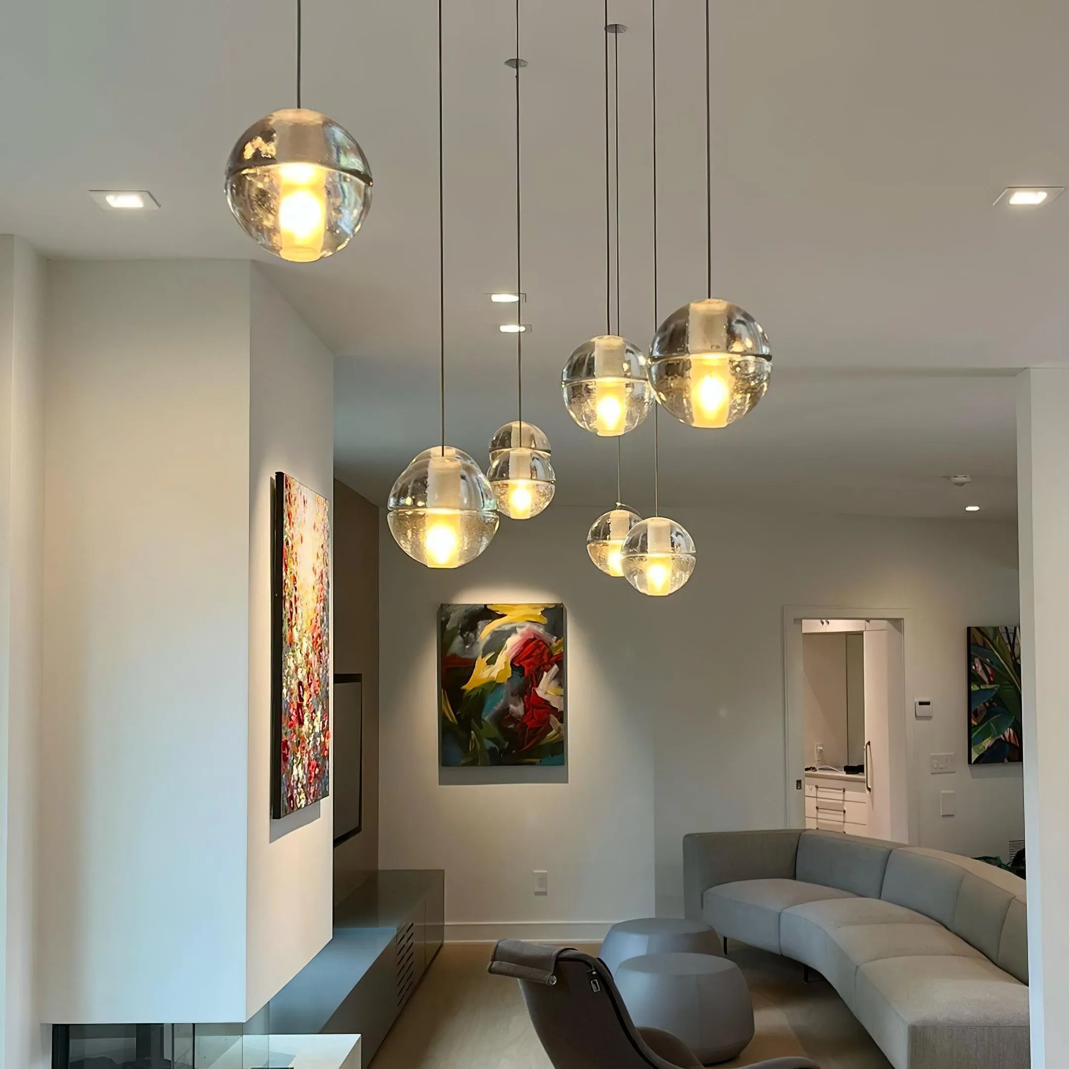 Round K9 Crystal Chandelier