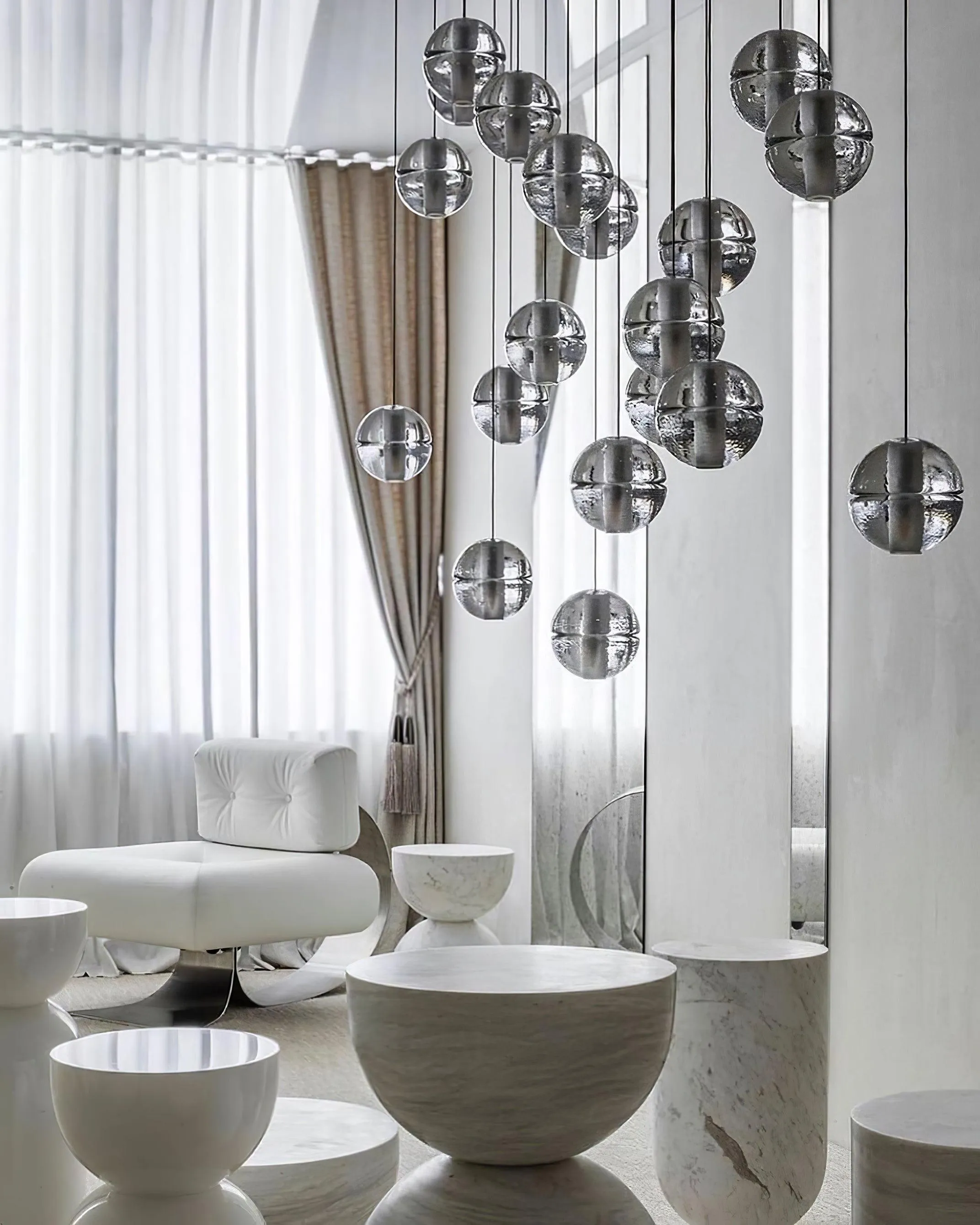 Round K9 Crystal Chandelier