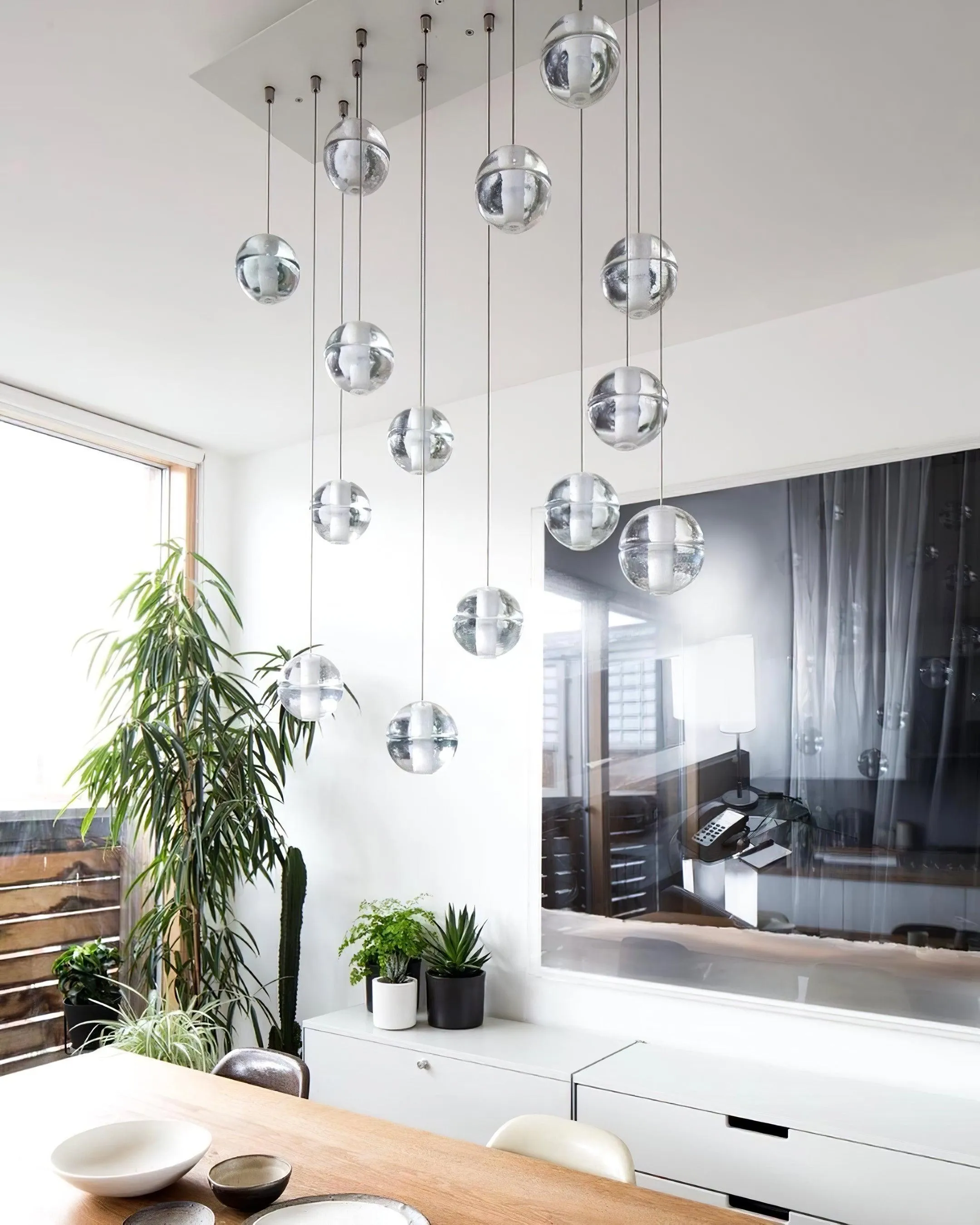 Round K9 Crystal Chandelier