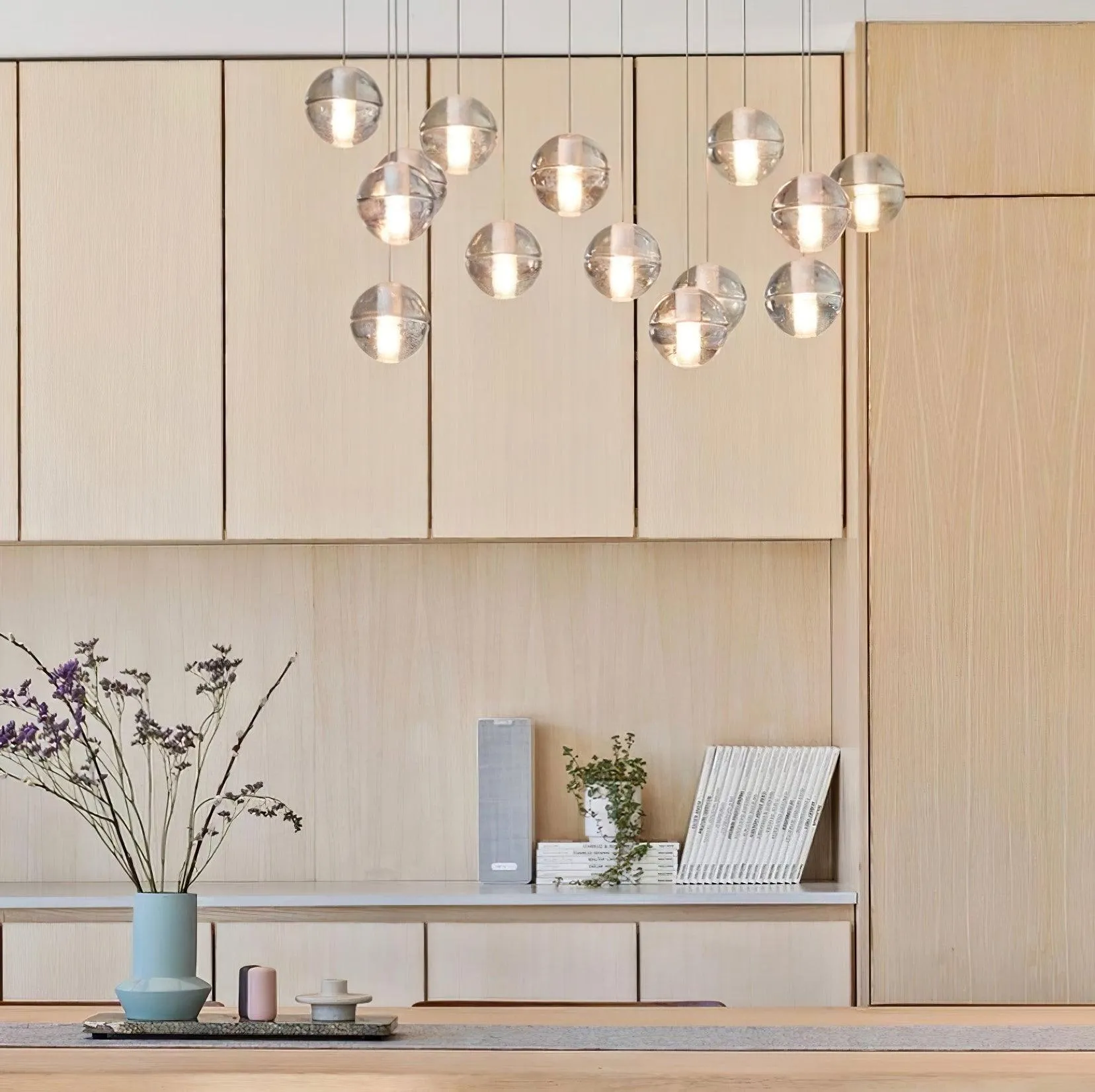 Round K9 Crystal Chandelier