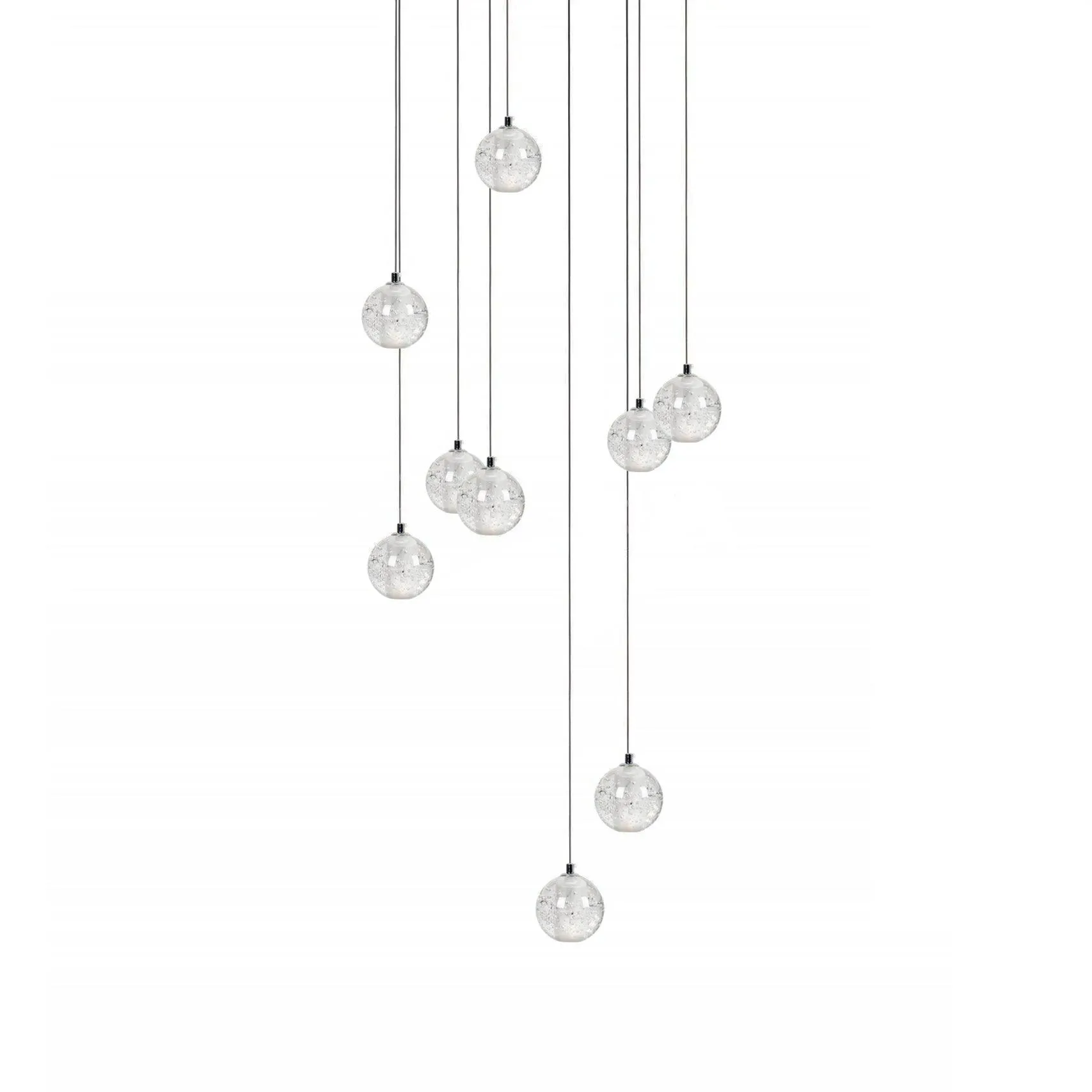 Round K9 Crystal Chandelier