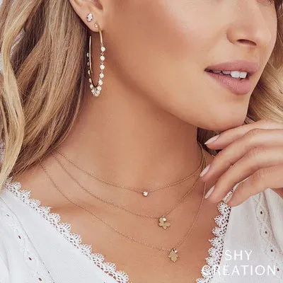 Shy Creation .05ct Diamond Bezel Necklace