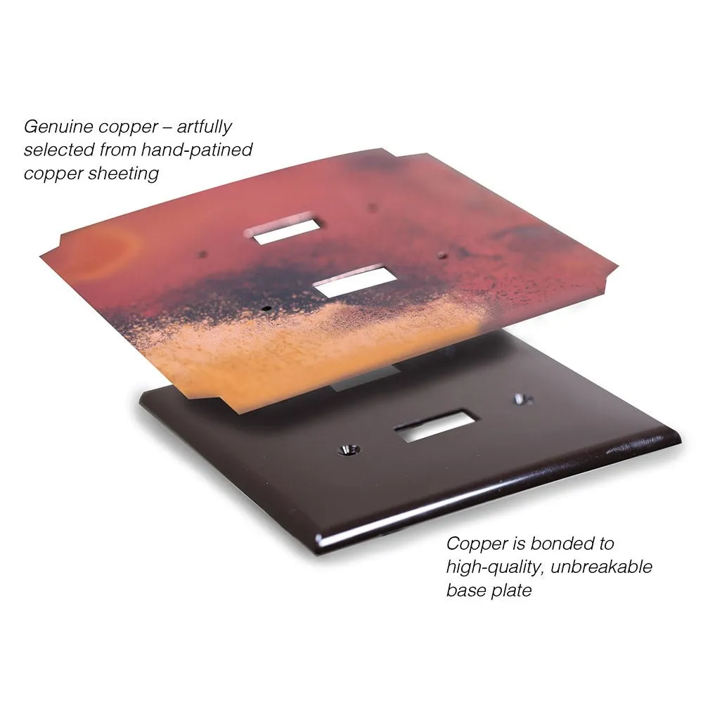 Sierra Copper - 3 Toggle Wallplate