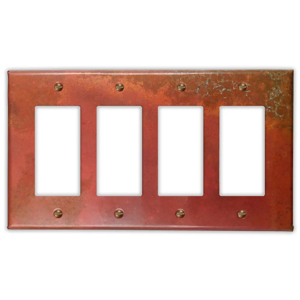 Sierra Copper - 4 Rocker Wallplate