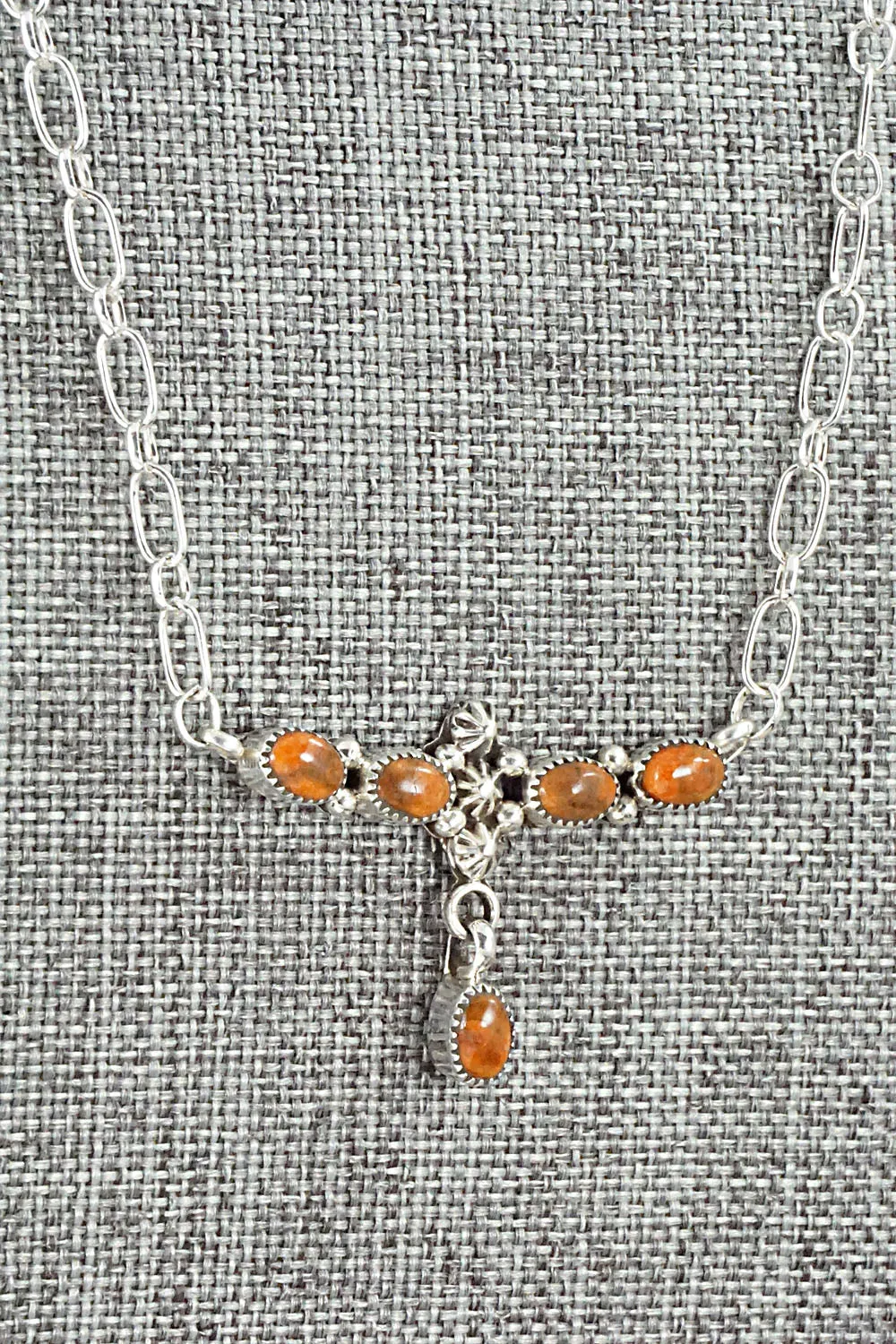 Sponge Coral & Sterling Silver Necklace - Loretta Smith