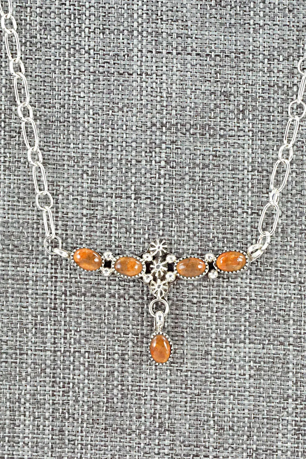 Sponge Coral & Sterling Silver Necklace - Loretta Smith