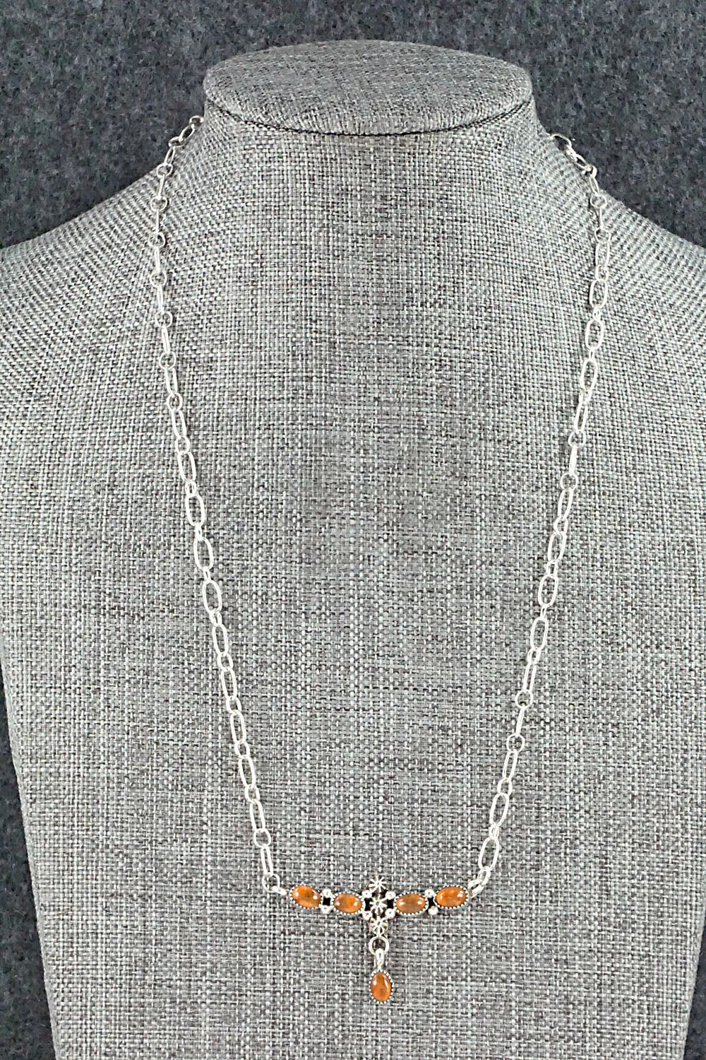 Sponge Coral & Sterling Silver Necklace - Loretta Smith