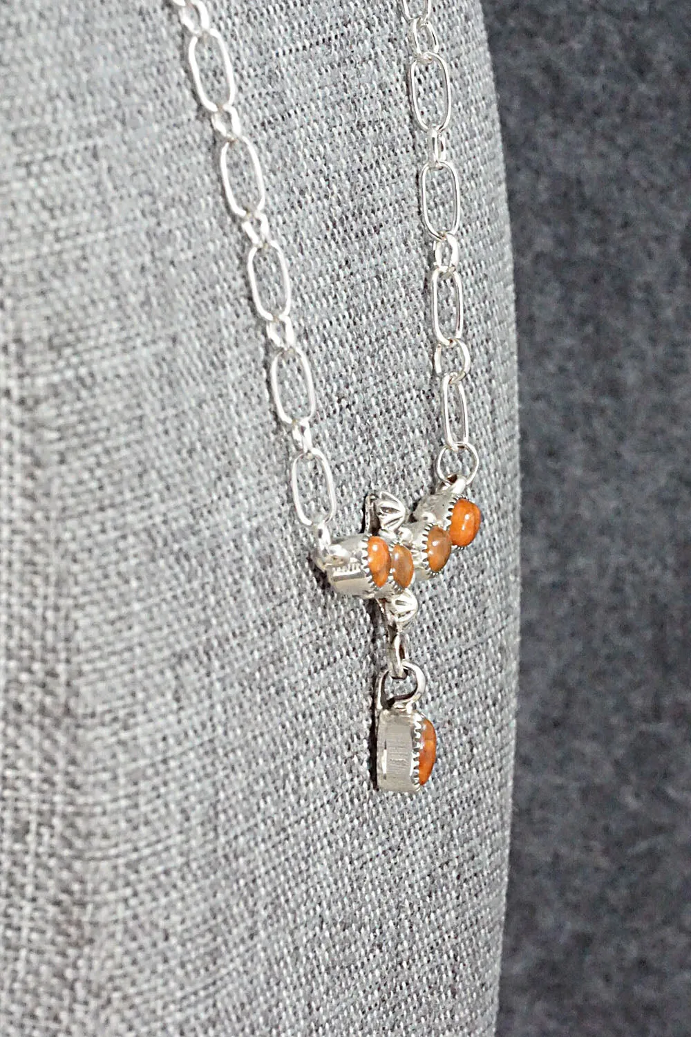 Sponge Coral & Sterling Silver Necklace - Loretta Smith