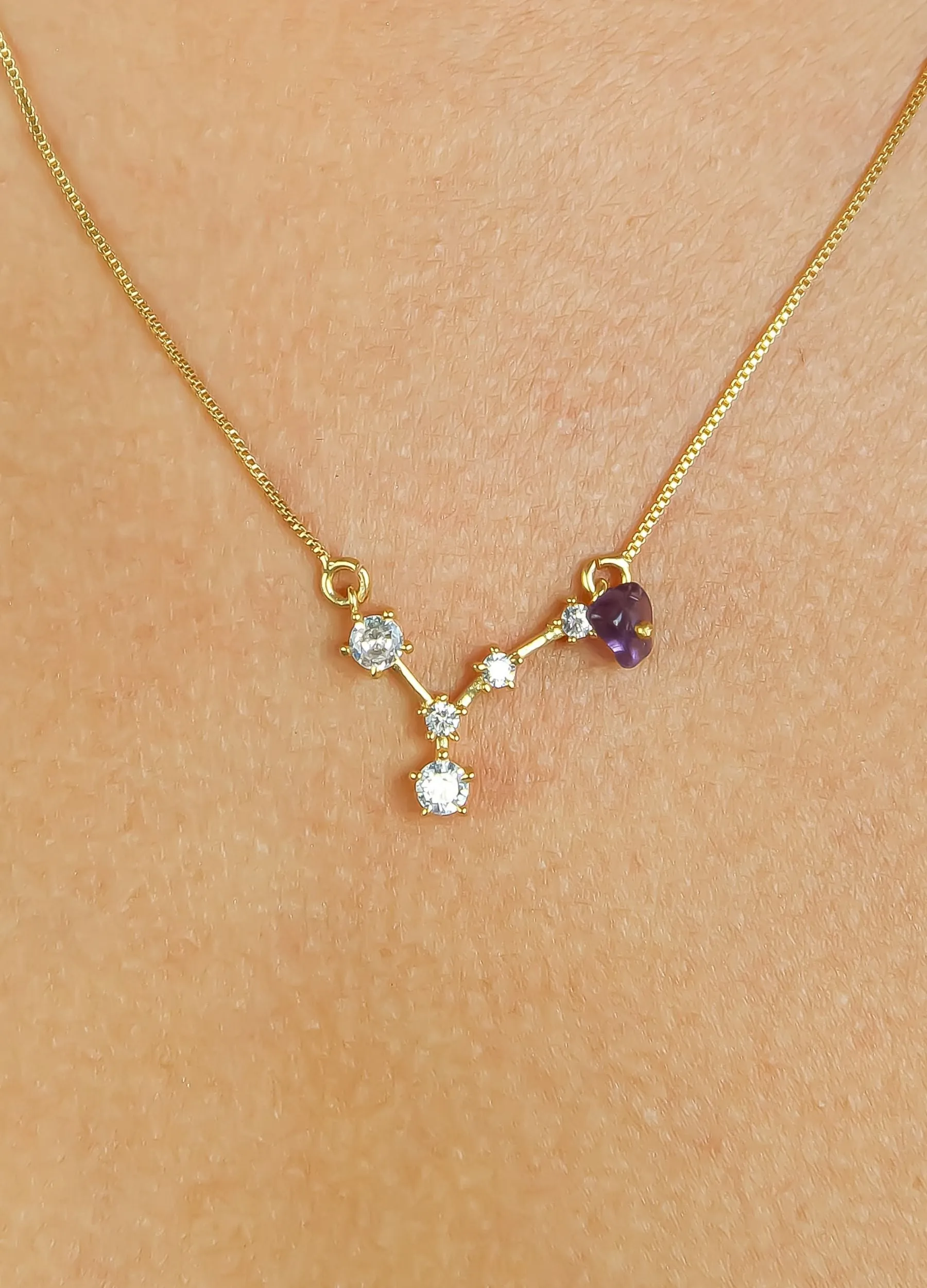 Star Pisces Zodiac Necklace