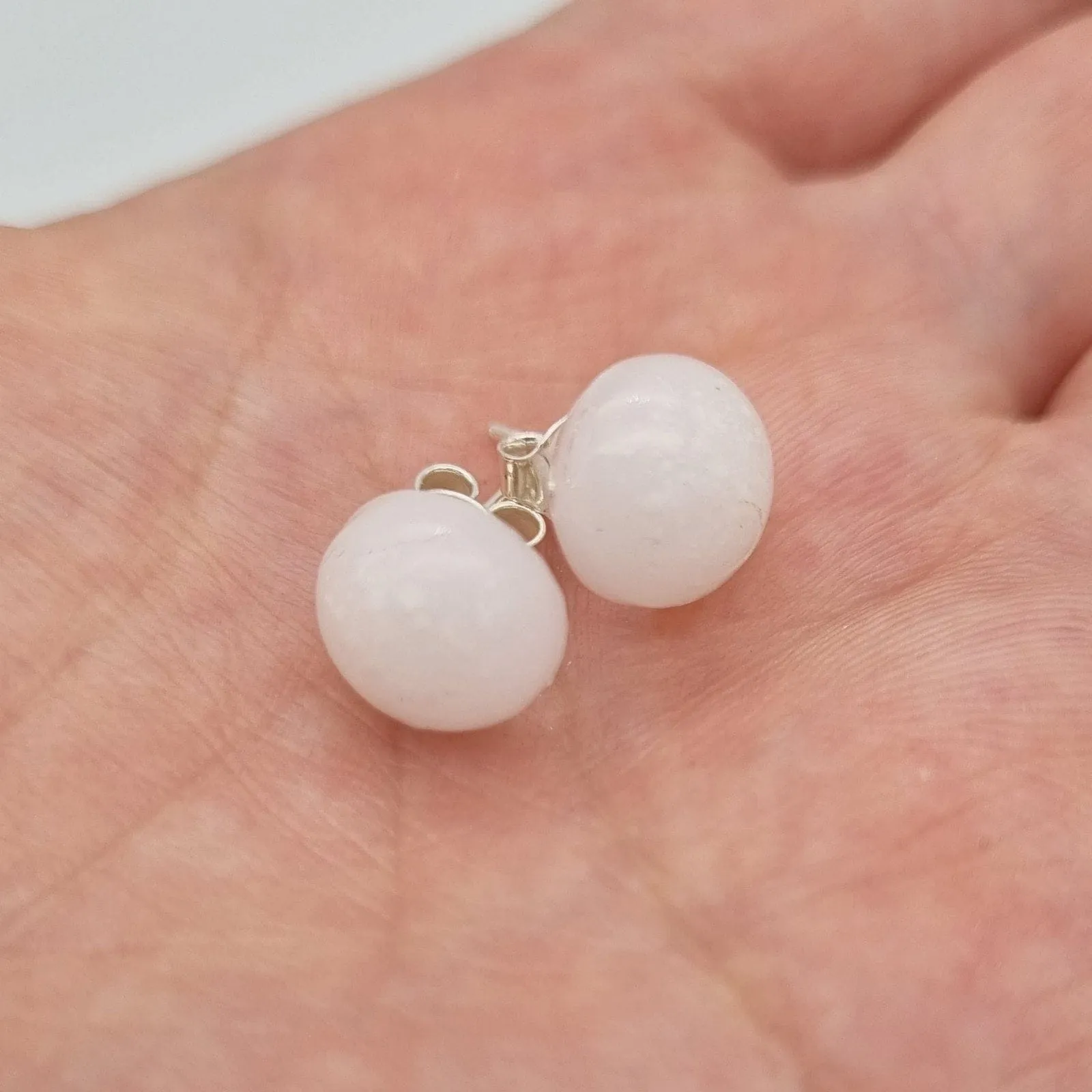 Sterling silver breastmilk stud earrings, breastmilk keepsake in various shapes and colours
