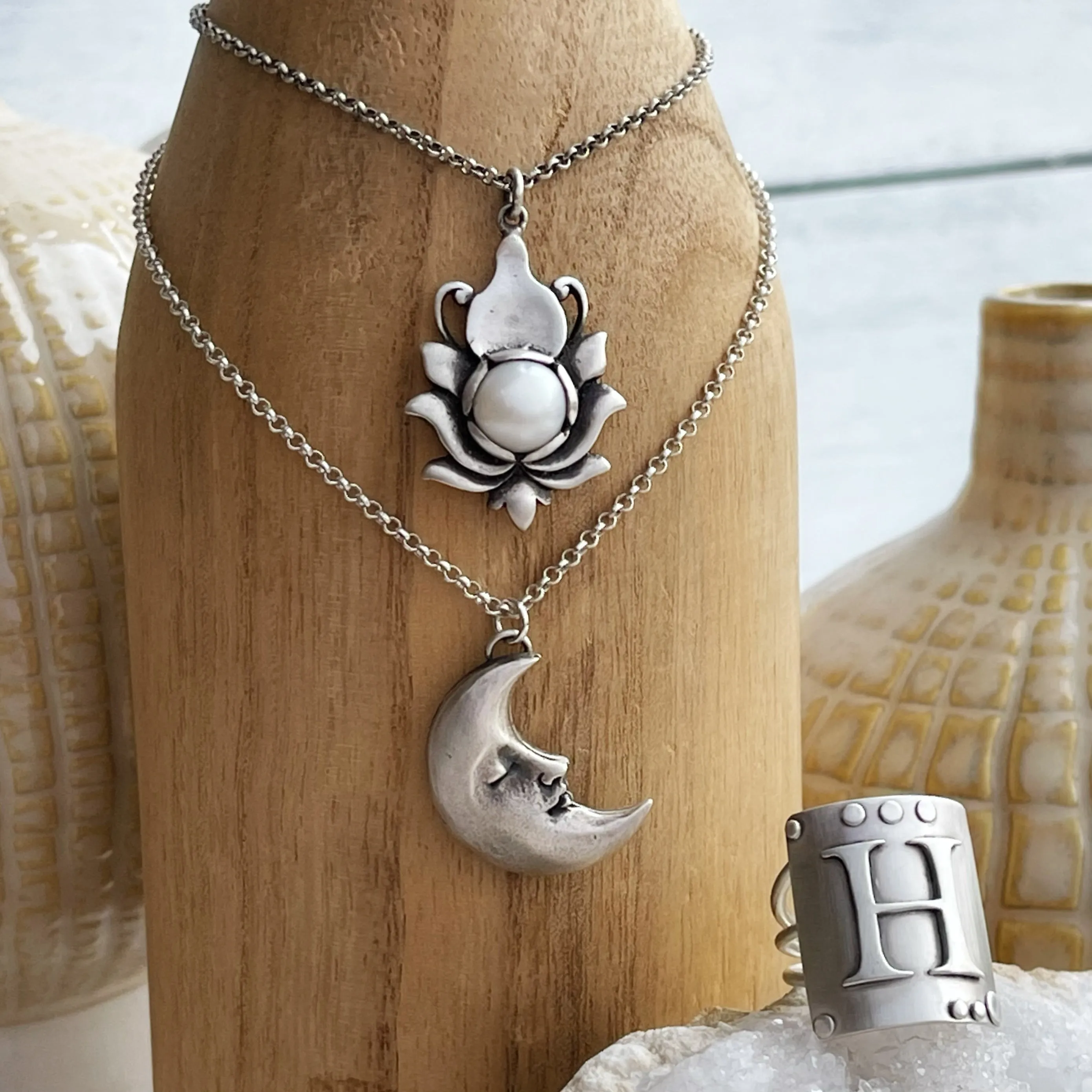 Sterling Silver Crescent Moon Necklace