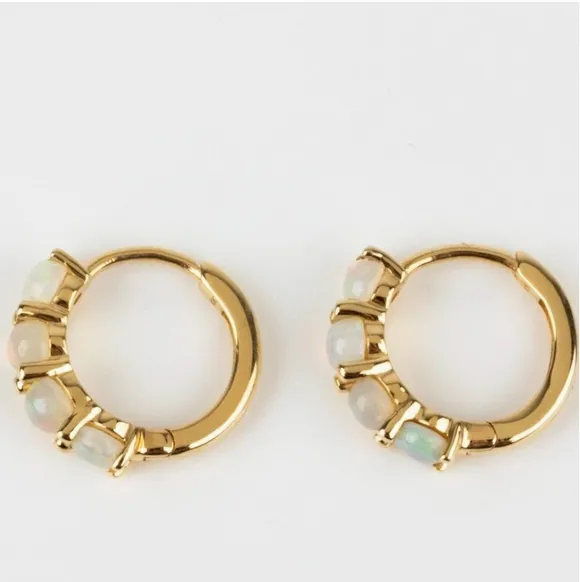 T T Sonata Opal Mini Huggie Earrings