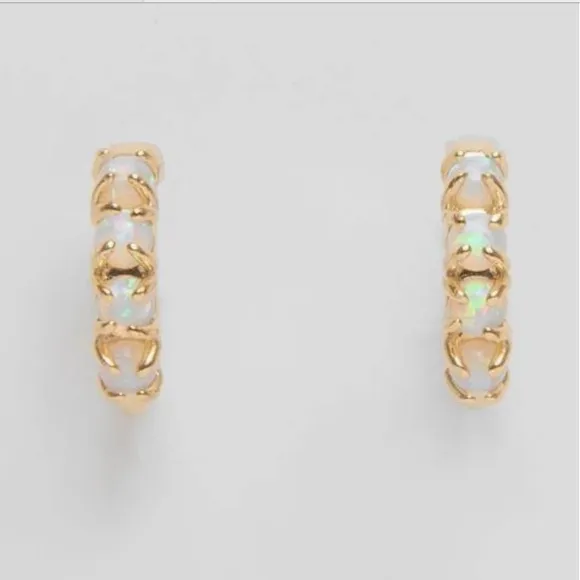 T T Sonata Opal Mini Huggie Earrings