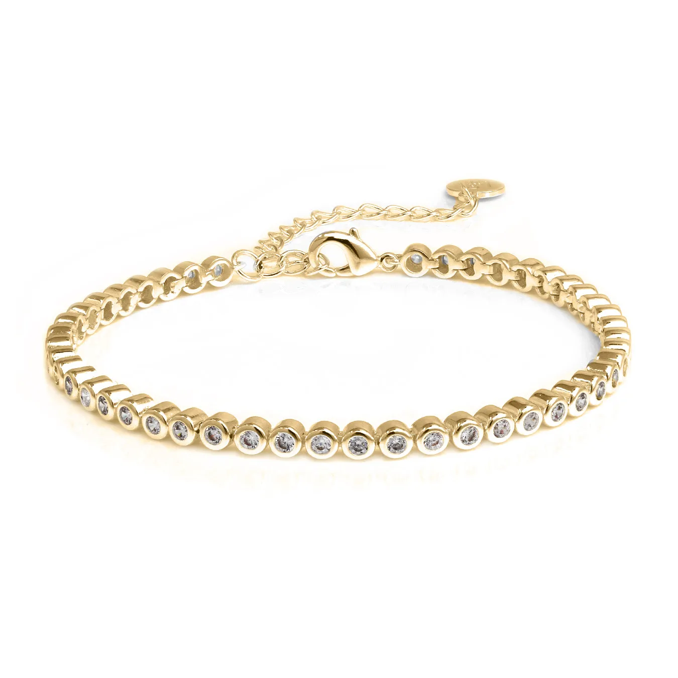 Tennis Chain Bracelet - Yellow Gold