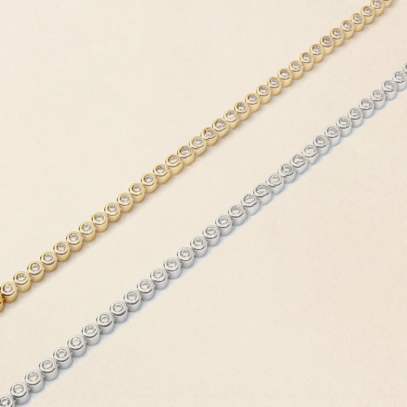 Tennis Chain Bracelet - Yellow Gold