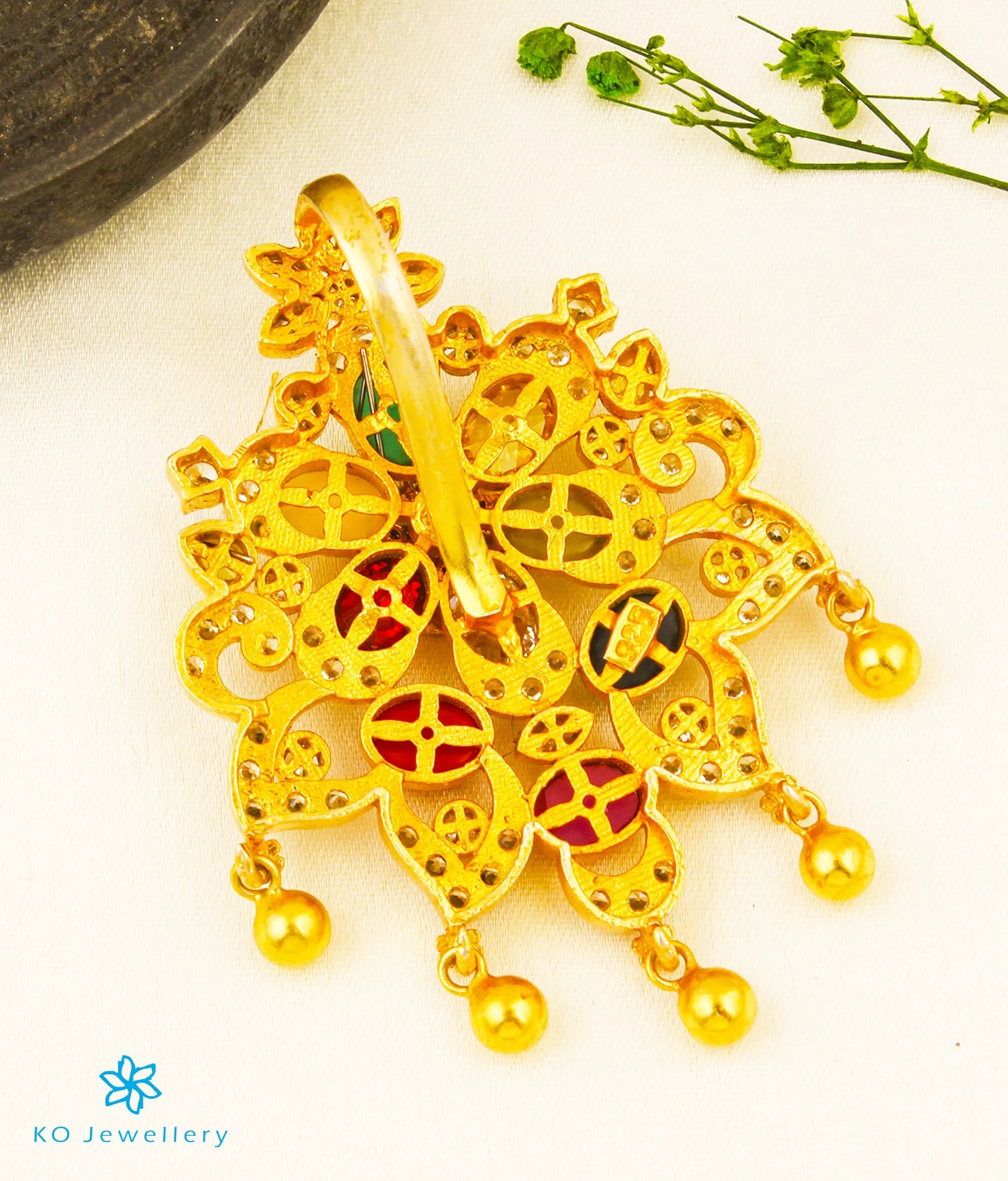 The Divyak Silver Navratna Necklace