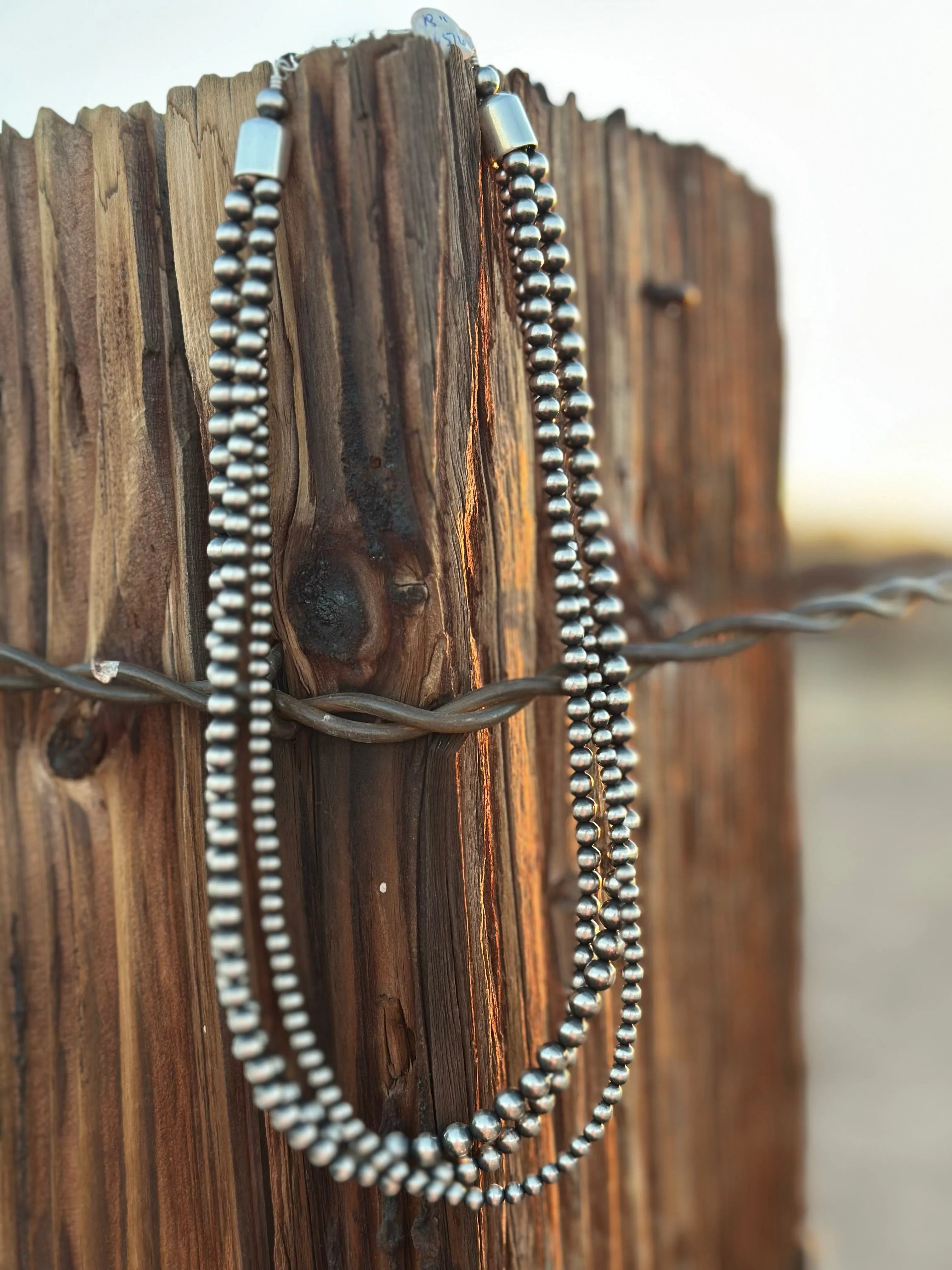 The Must Have 3 Strand Sterling Silver NA Made Pearl Necklace