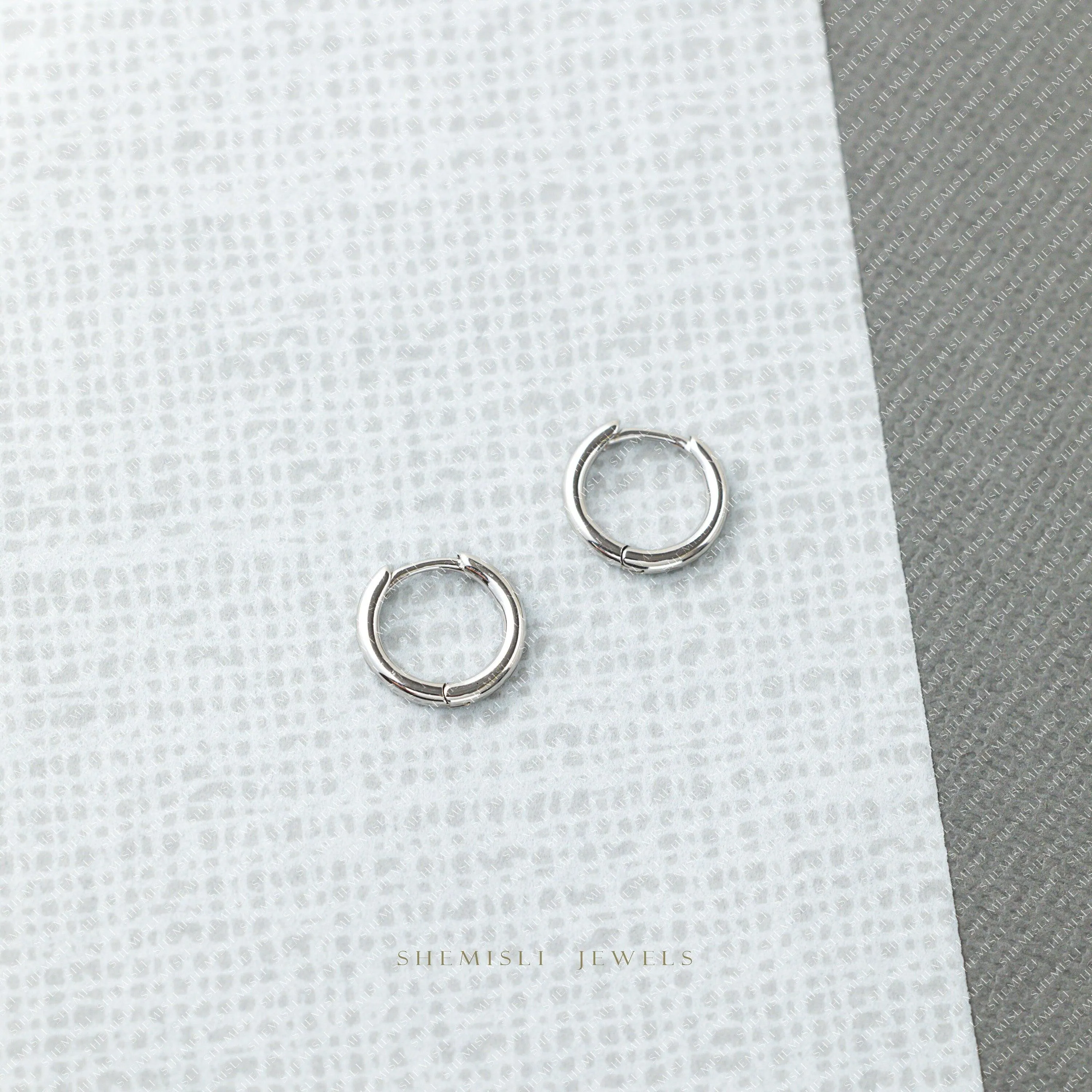 Thin 1.6mm thick Hoops for Ear, Huggies 5, 6, 7, 8, 9, 10, 12mm, Gold, Silver, SHEMISLI - SH545, SH546, SH547, SH548, SH549, SH550, SH552