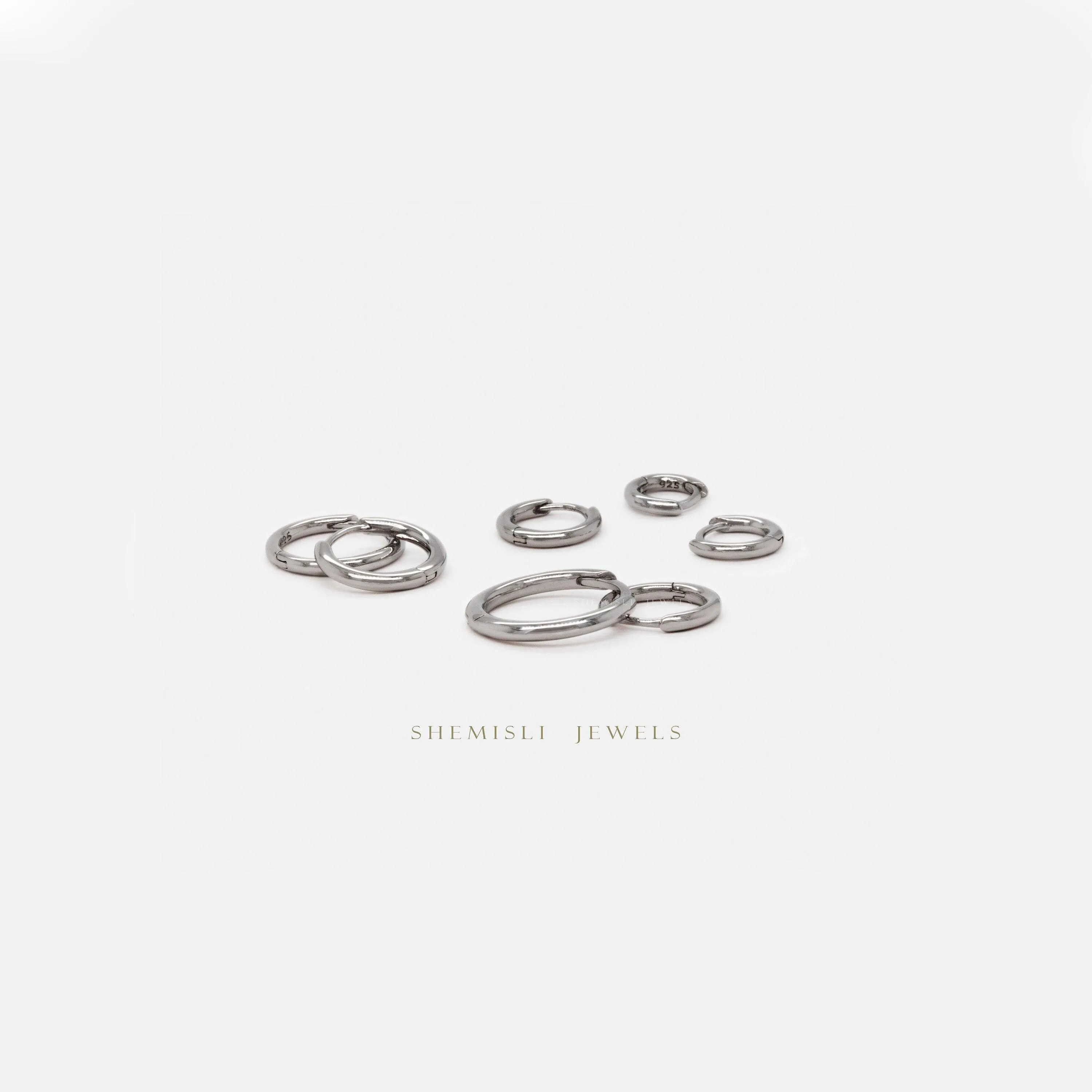 Thin 1.6mm thick Hoops for Ear, Huggies 5, 6, 7, 8, 9, 10, 12mm, Gold, Silver, SHEMISLI - SH545, SH546, SH547, SH548, SH549, SH550, SH552