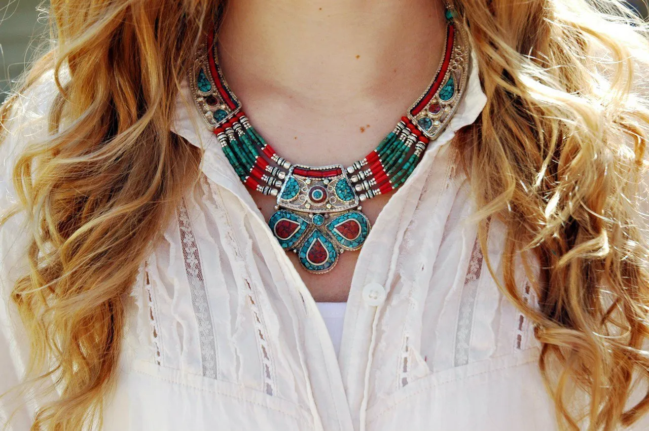 Tibetan Lotus Necklace by Karma Dolma