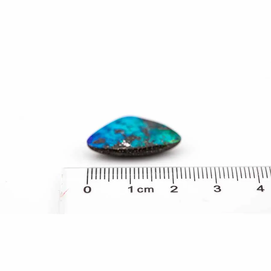 Triangle Natural Australian Boulder Opal Loose Gemstone Green& Blue 9.44ct