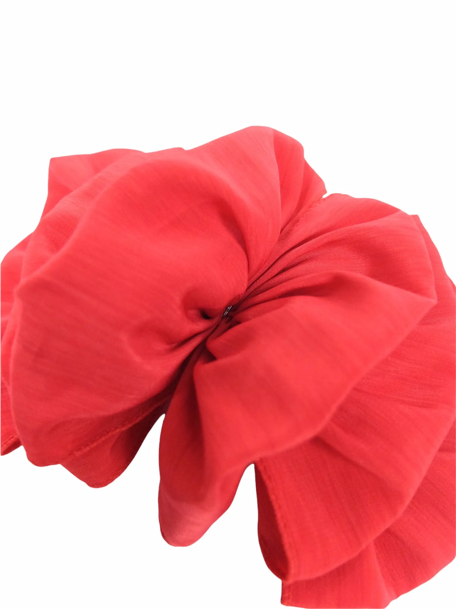 Vintage 80s Red Retro Avant-Garde Cute Chic Bohemian Large Oversized Hair Clip Barrette Bow