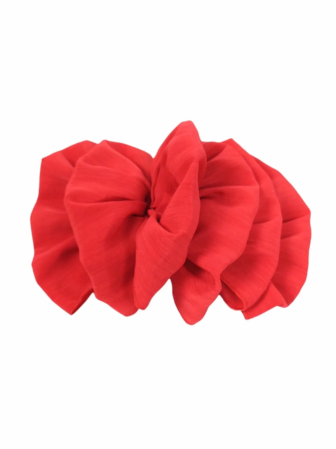 Vintage 80s Red Retro Avant-Garde Cute Chic Bohemian Large Oversized Hair Clip Barrette Bow