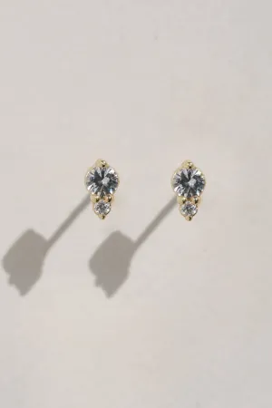 White Sapphire   Diamond Accent Studs