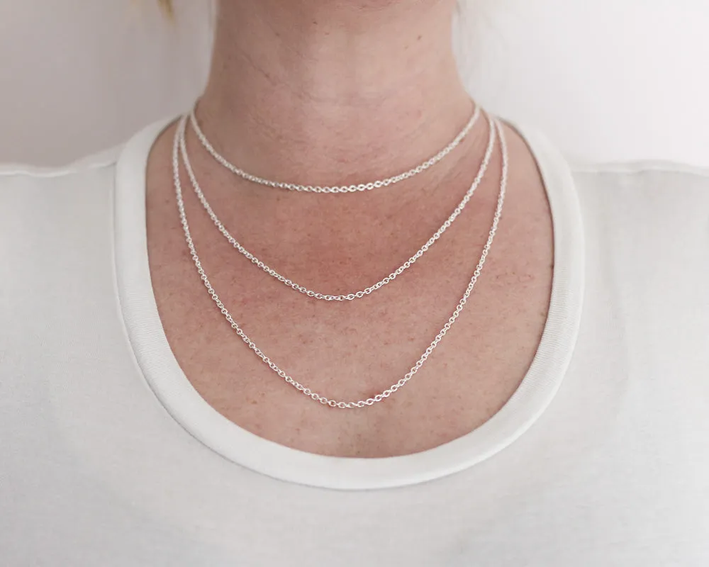 Woodland & Diamond Drop Necklace in Yellow Gold