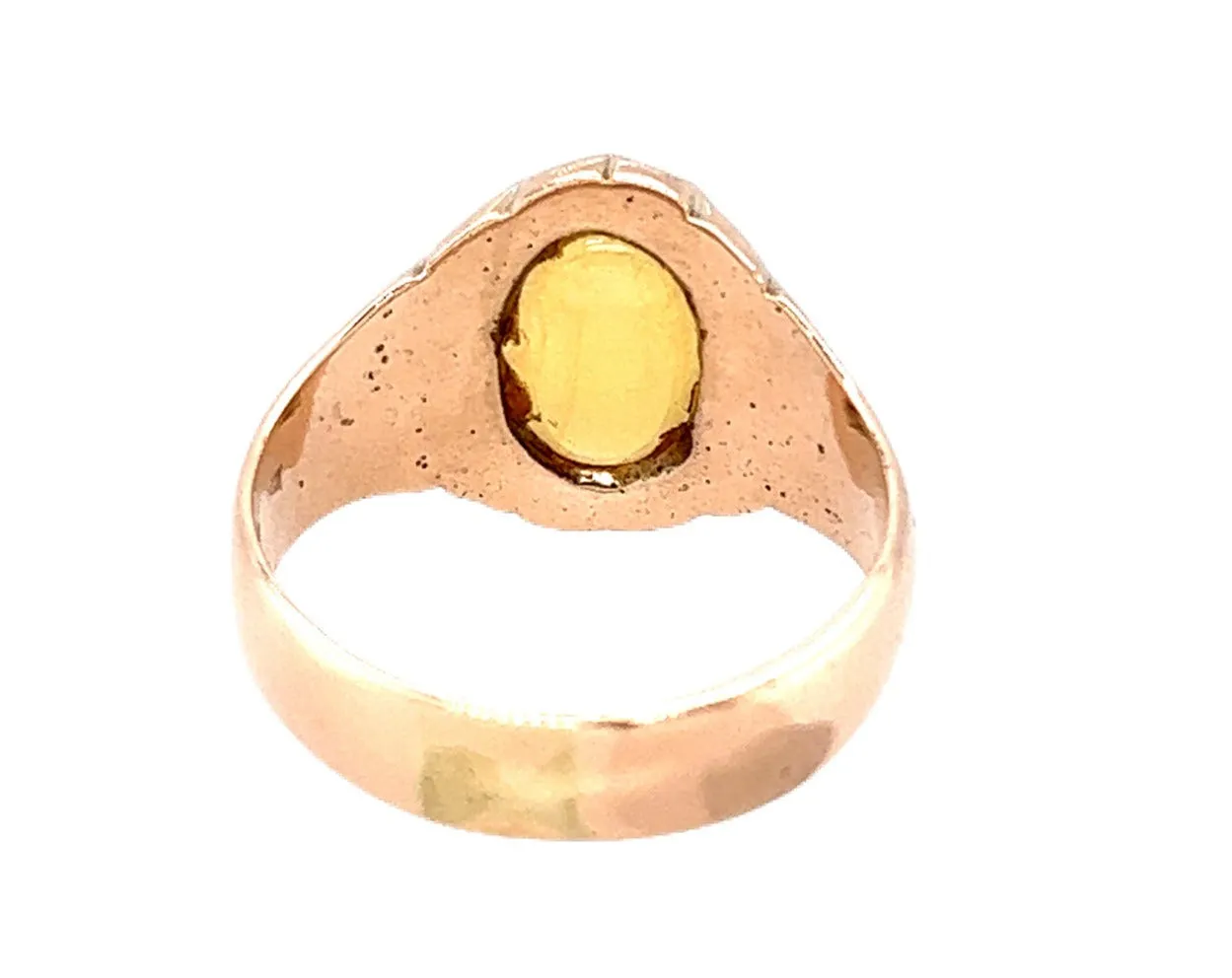 Yellow Gold & White Crystal Opal Ring